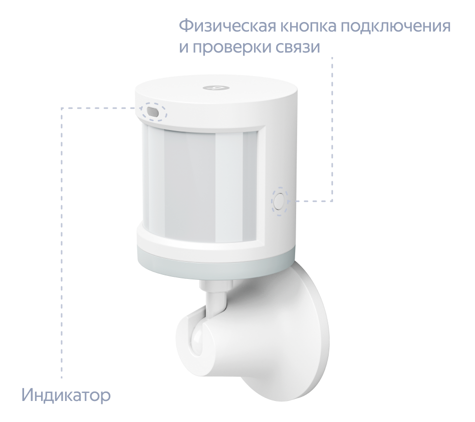Схема расположения кнопки подключения и проверки связи YNDX‑00522