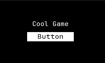 В центре черного экрана надпись «Cool», чуть ниже белая кнопка с надписью «Button».