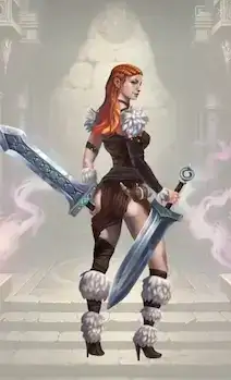 游戏截图:角色背对镜头,穿着暴露的奇幻服装,聚焦臀部。
