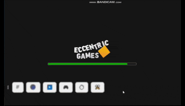 Game loading video: during loading, the debug panel indicator first blinks blue, then turns green even though the game cannot yet be interacted with.