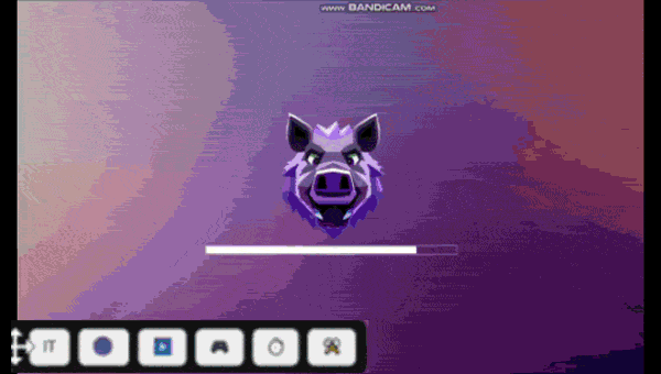 Oyun yükleme videosu: yükleme sırasında debug paneli göstergesi mavi yanıp söner; oyun etkileşime açıldığında gösterge yeşile döner.