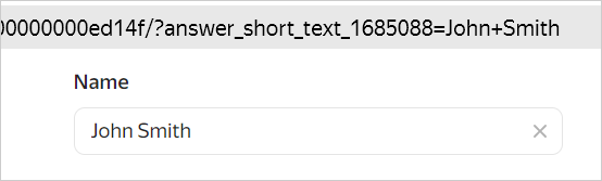 Here's how to pre-fill a text field