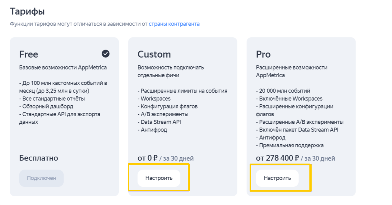 Настроить