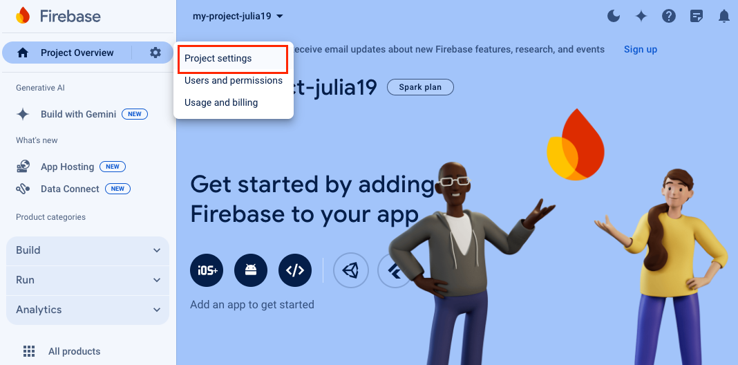Project settings