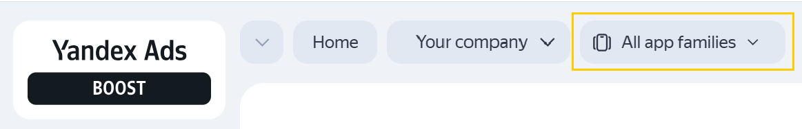 switching between app families