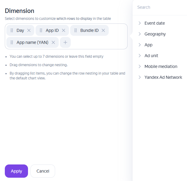 Dimensions