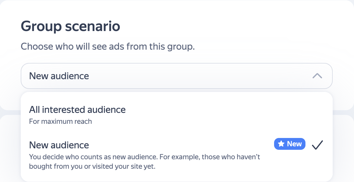 Selecting a group scenario