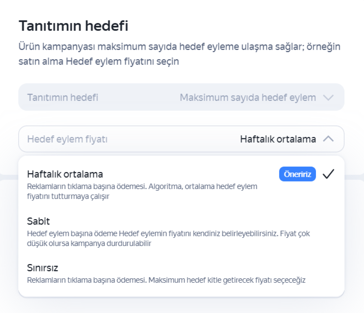 Creating a product campaign (step 6)