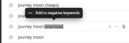 negativ-keywords