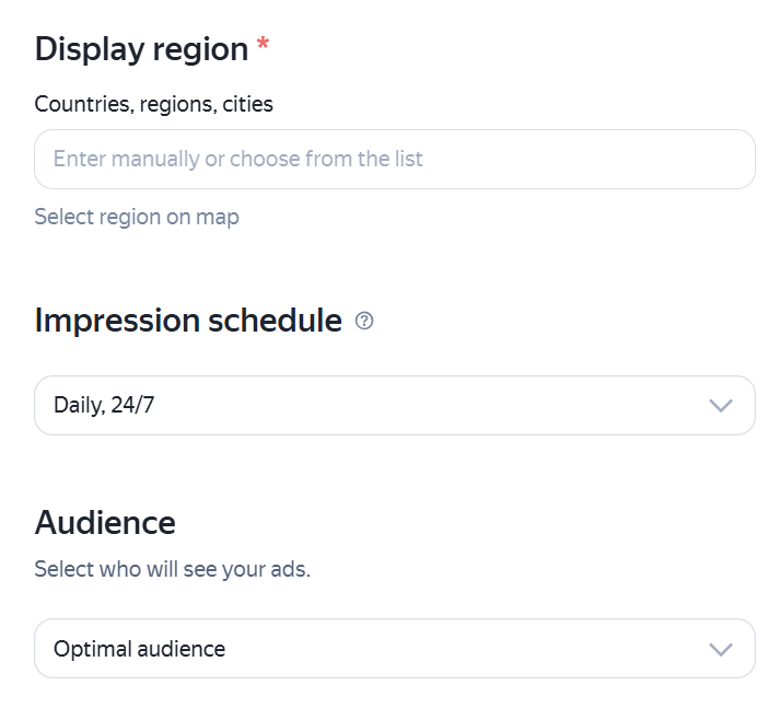 Creating an ad