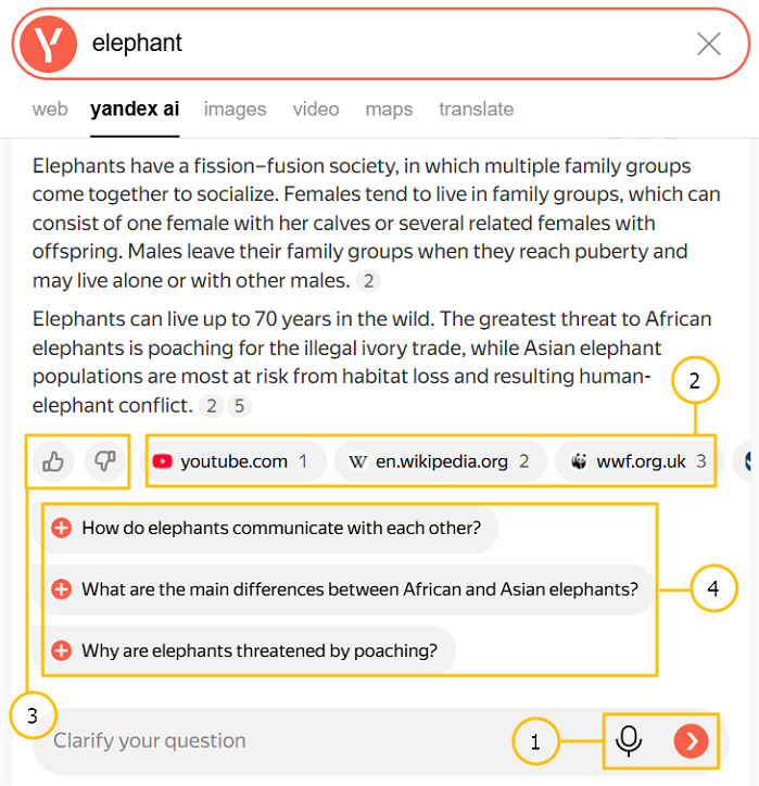 What Yandex AI can do