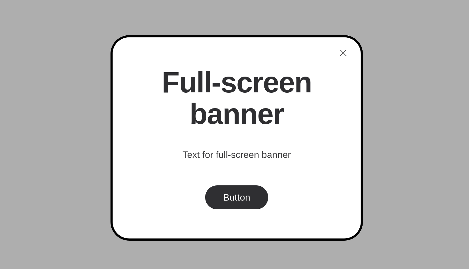Fullscreen banner