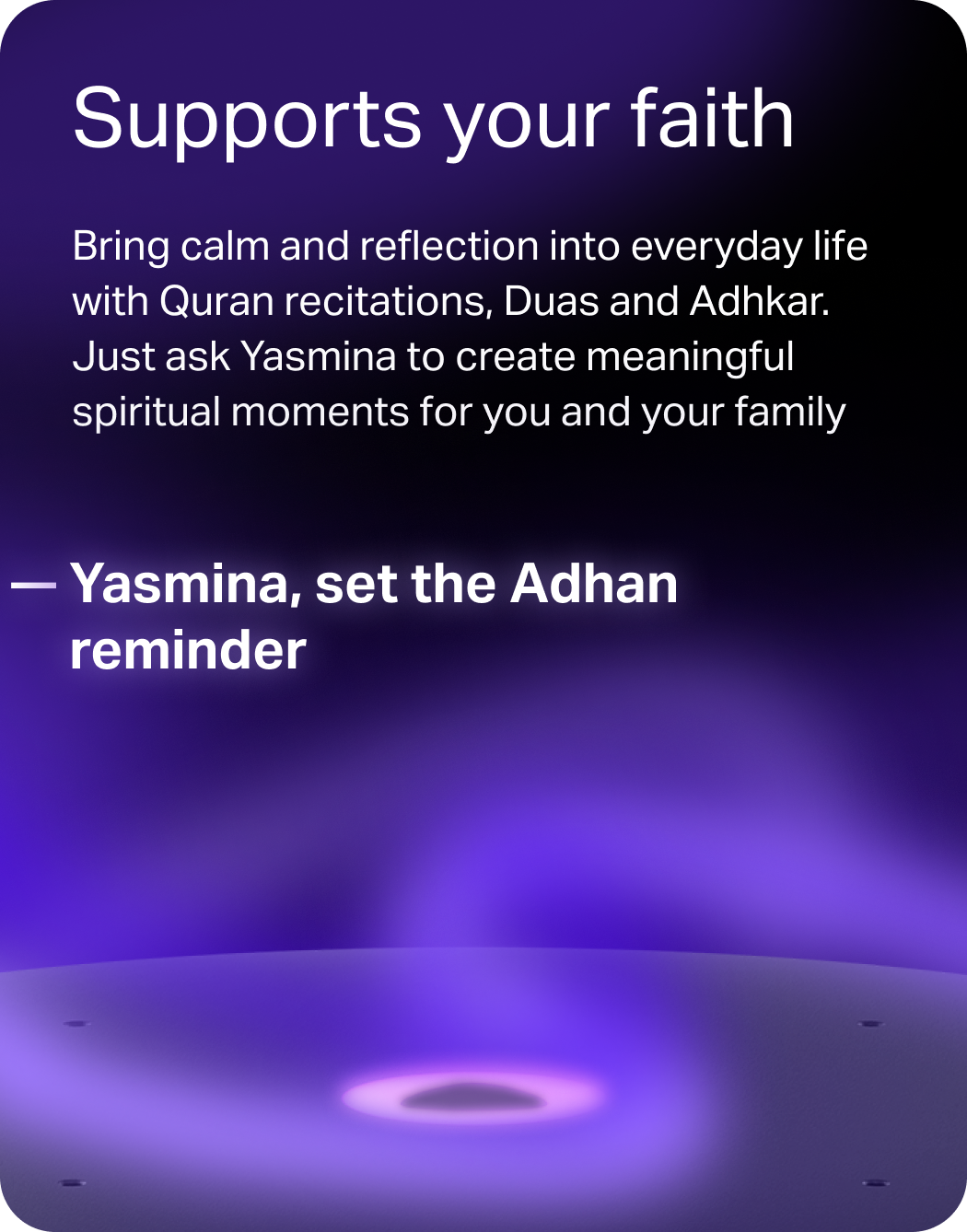 Supports your faith